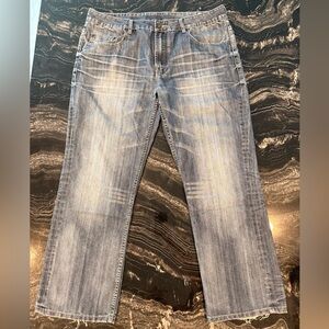 Buffalo David Bitton Men's Light Gray Straight Jeans